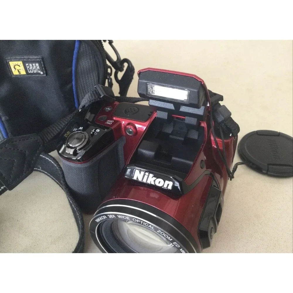 Red NIKON Coolpix L840 16.0MP Digital Camera/Video Recorder w Flip Screen